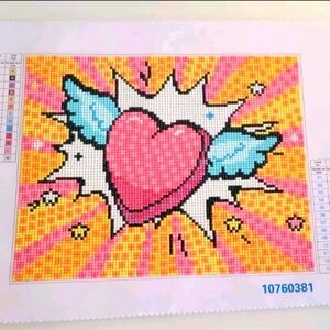 Poster Pop Art Heart Square Diamond Painting Wall Art by Make Market® COMPLETED